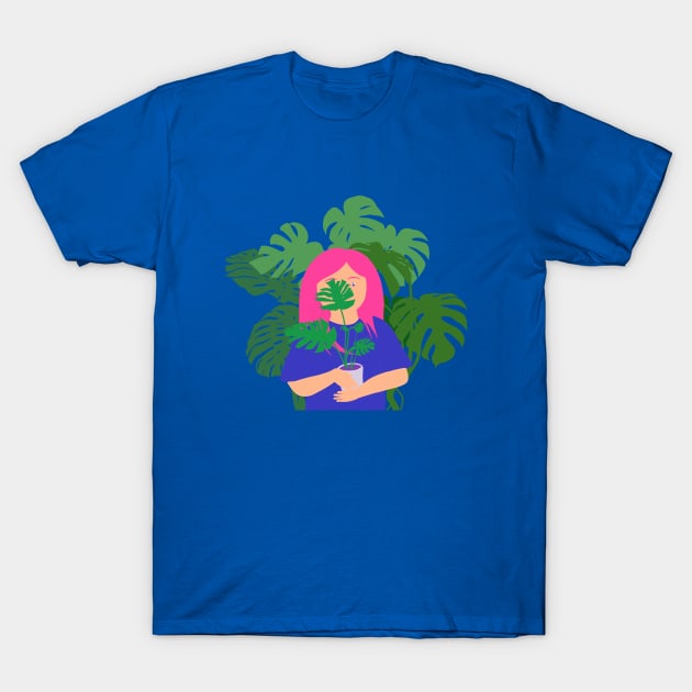 Monstera girl T-Shirt by Mimie20